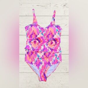 Swimsuits For All Colorful Women’s Shirred One Piece